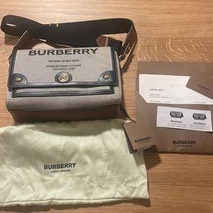 Horseferry Print Canvas Note Crossbody